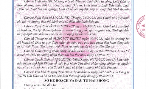 Giấy chứng nhận đầu tư